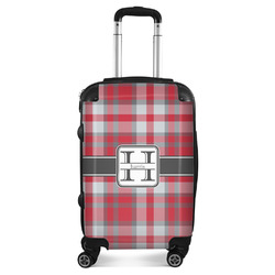 Red & Gray Plaid Suitcase (Personalized)