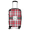 Red & Gray Plaid Suitcase (Personalized)