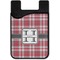 Red & Gray Plaid Cell Phone Credit Card Holder