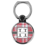 Red & Gray Plaid Cell Phone Ring Stand & Holder (Personalized)