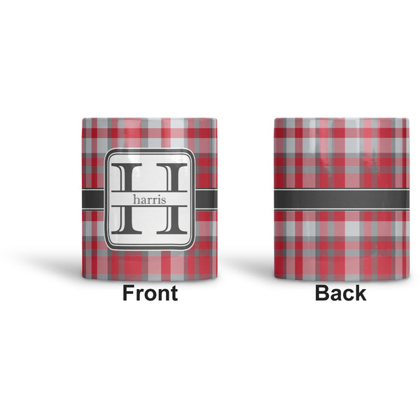 Red & Gray Plaid Ceramic Pen Holder - Apvl