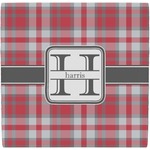 Red & Gray Plaid Ceramic Tile Hot Pad (Personalized)