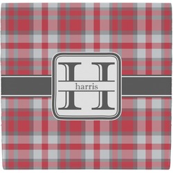 Red & Gray Plaid Ceramic Tile Hot Pad (Personalized)