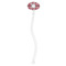 Red & Gray Plaid Clear Plastic 7" Stir Stick - Oval - Single Stick