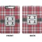 Red & Gray Plaid Clipboard (Letter) (Front + Back)
