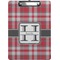 Red & Gray Plaid Clipboard (Letter Size) (Personalized)