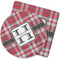 Red & Gray Plaid Rubber Backed Coaster (Personalized)