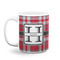 Red & Gray Plaid Coffee Mug (Personalized)