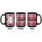 Red & Gray Plaid Coffee Mug - 15 oz - Black APPROVAL