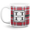 Red & Gray Plaid Coffee Mug - 20 oz - White