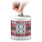 Red & Gray Plaid Coin Bank (Personalized)