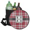 Red & Gray Plaid Collapsible Personalized Cooler & Seat