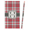 Red & Gray Plaid Colored Pencils - Front View