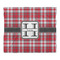 Red & Gray Plaid Comforter - King - Front