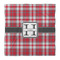 Red & Gray Plaid Comforter - Queen - Front