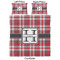 Red & Gray Plaid Comforter Set - Queen - Approval