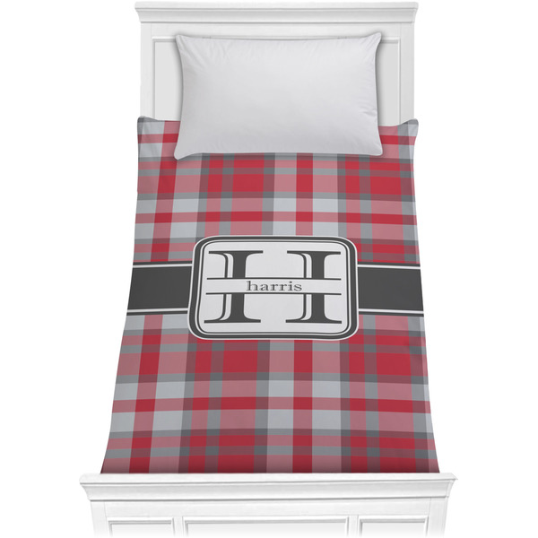 Red & Gray Plaid Comforter (Twin)