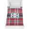 Red & Gray Plaid Comforter (Twin)
