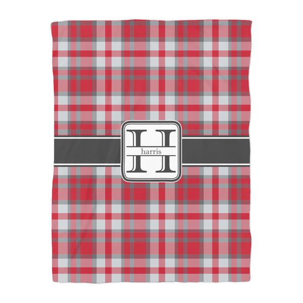 Red & Gray Plaid Comforter - Twin - Front