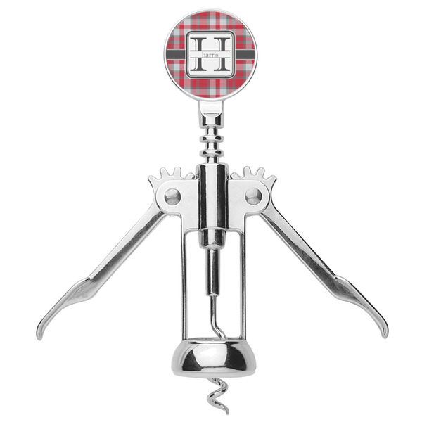 Red & Gray Plaid Corkscrew - Alt