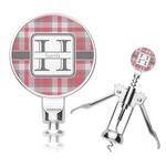 Red & Gray Plaid Corkscrew (Personalized)