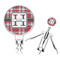 Red & Gray Plaid Corkscrew (Personalized)