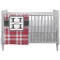 Red & Gray Plaid Crib - Profile