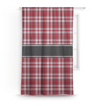 Red & Gray Plaid Curtain - 50"x84" Panel