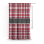 Red & Gray Plaid Curtain