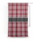 Red & Gray Plaid Curtain With Window and Rod