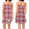 Red & Gray Plaid Custom Bath Wrap - Front & Back View
