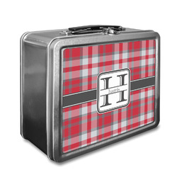 Red & Gray Plaid Lunch Box (Personalized)
