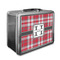 Red & Gray Plaid Custom Lunch Box / Tin