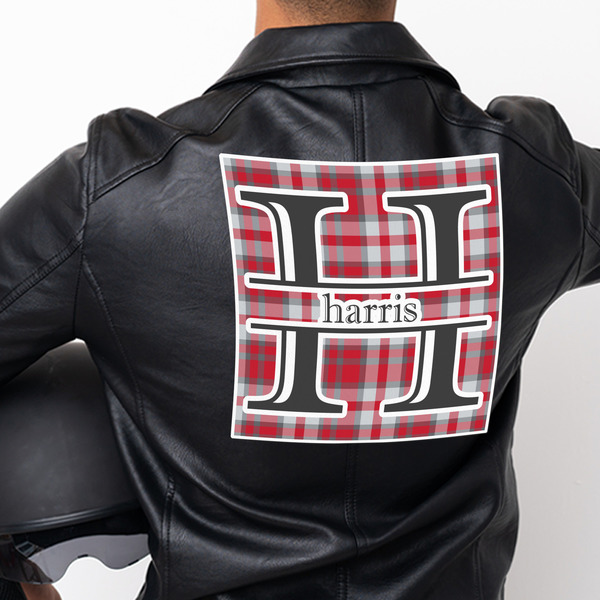 Red & Gray Plaid Custom Shape Iron On Patches - XXXL - APPROVAL