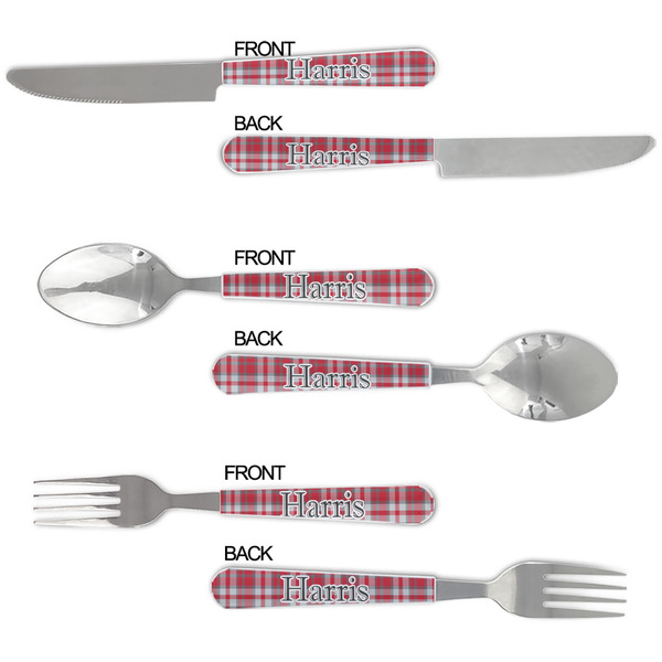 Red & Gray Plaid Cutlery Set - APPROVAL