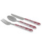 Red & Gray Plaid Cutlery Set - MAIN