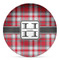 Red & Gray Plaid DecoPlate Oven and Microwave Safe Plate - Main