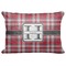 Red & Gray Plaid Decorative Baby Pillowcase - 16"x12" (Personalized)