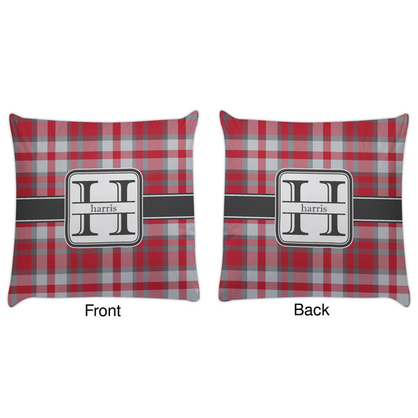 Red & Gray Plaid Decorative Pillow Case - Approval