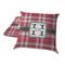 Red & Gray Plaid Decorative Pillow Case - TWO