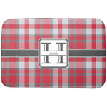 Red & Gray Plaid Dish Drying Mat (Personalized)