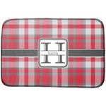 Red & Gray Plaid Dish Drying Mat (Personalized)