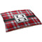 Red & Gray Plaid Dog Bed - Large