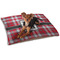 Red & Gray Plaid Dog Bed - Small LIFESTYLE