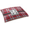 Red & Gray Plaid Dog Beds - SMALL