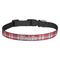 Red & Gray Plaid Dog Collar - Medium - Front