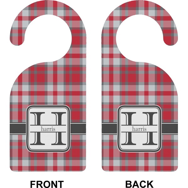 Red & Gray Plaid Door Hanger (Approval)