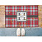 Red & Gray Plaid Door Mat - LIFESTYLE (Med)