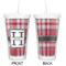 Red & Gray Plaid Double Wall Tumbler with Straw - Approval