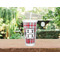 Red & Gray Plaid Double Wall Tumbler with Straw Lifestyle